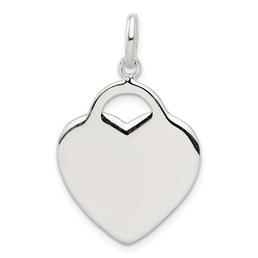 sterling silver heart charm engraved personalized monogram