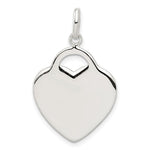 Indlæs billede til gallerivisning Sterling Silver Heart Charm Engraved Personalized Monogram
