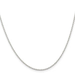 Ladda upp bild till gallerivisning, Sterling Silver Rhodium Plated 1.30mm Rope Bracelet Anklet Necklace Chain
