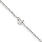 Ladda upp bild till gallerivisning, Sterling Silver Rhodium Plated 1.30mm Rope Bracelet Anklet Necklace Chain
