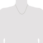 Ladda upp bild till gallerivisning, Sterling Silver Rhodium Plated 1.30mm Rope Bracelet Anklet Necklace Chain

