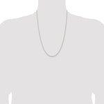 Load image into Gallery viewer, Sterling Silver Rhodium Plated 1.80mm Rope Bracelet Anklet Necklace Chain
