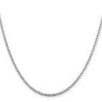 Ladda upp bild till gallerivisning, Sterling Silver Rhodium Plated 2.30mm Rope Bracelet Anklet Necklace Chain
