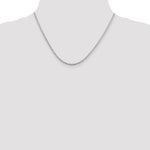 Ladda upp bild till gallerivisning, Sterling Silver Rhodium Plated 2.30mm Rope Bracelet Anklet Necklace Chain
