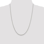 Ladda upp bild till gallerivisning, Sterling Silver Rhodium Plated 2.30mm Rope Bracelet Anklet Necklace Chain
