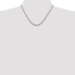 Carregar imagem no visualizador da galeria, Sterling Silver Rhodium Plated 2.50mm Rope Bracelet Anklet Necklace Chain
