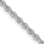 Carregar imagem no visualizador da galeria, Sterling Silver Rhodium Plated 2.50mm Rope Bracelet Anklet Necklace Chain
