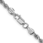 Ladda upp bild till gallerivisning, Sterling Silver Rhodium Plated 3.00mm Rope Bracelet Anklet Necklace Chain
