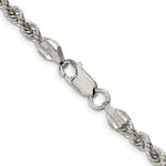Kép betöltése a galériamegjelenítőbe: Sterling Silver Rhodium Plated 4.30mm Rope Bracelet Anklet Necklace Chain
