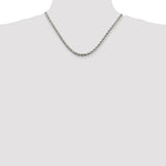 Kép betöltése a galériamegjelenítőbe: Sterling Silver Rhodium Plated 4.30mm Rope Bracelet Anklet Necklace Chain
