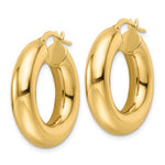 Load image into Gallery viewer, 14K Yellow Gold Classic Round Hoop Earrings 25mm x 6mm
