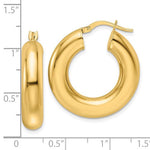 Load image into Gallery viewer, 14K Yellow Gold Classic Round Hoop Earrings 25mm x 6mm
