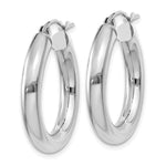 Load image into Gallery viewer, 14K White Gold Lightweight Classic Round Hoop Earrings 25mm x 4mm
