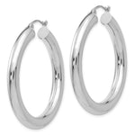 Indlæs billede til gallerivisning 14K White Gold Classic Round Hoop Earrings 40mm x 5mm

