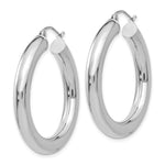 Indlæs billede til gallerivisning 14K White Gold Classic Round Hoop Earrings 35mm x 5mm
