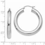 Indlæs billede til gallerivisning 14K White Gold Classic Round Hoop Earrings 35mm x 5mm
