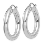 Indlæs billede til gallerivisning 14K White Gold Classic Round Hoop Earrings 30mm x 5mm
