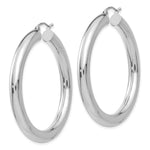 Load image into Gallery viewer, 14K White Gold Lightweight Classic Round Hoop Earrings 45mm x 5mm
