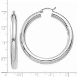 Load image into Gallery viewer, 14K White Gold Lightweight Classic Round Hoop Earrings 45mm x 5mm
