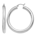 Load image into Gallery viewer, 14K White Gold Lightweight Classic Round Hoop Earrings 45mm x 5mm
