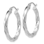 Kép betöltése a galériamegjelenítőbe: 14K White Gold 26 mm x 3 mm Hoop Earrings Twisted
