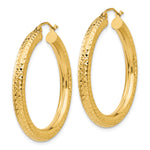 Load image into Gallery viewer, 14K Yellow Gold Diamond Cut Classic Round Hoop Earrings 35mm x 4mm
