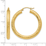 Load image into Gallery viewer, 14K Yellow Gold Diamond Cut Classic Round Hoop Earrings 35mm x 4mm
