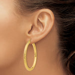 Load image into Gallery viewer, 14K Yellow Gold Diamond Cut Classic Round Hoop Earrings 45mm x 4mm

