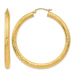 Load image into Gallery viewer, 14K Yellow Gold Diamond Cut Classic Round Hoop Earrings 45mm x 4mm
