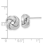Load image into Gallery viewer, 14k White Gold 11mm Love Knot Post Earrings
