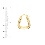 Load image into Gallery viewer, 14k Yellow Gold Puff Tapered Square Geometric Hoop Earrings
