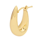 Charger l&#39;image dans la galerie, 14k Yellow Gold Puffed Graduated Oval Hoop Earrings
