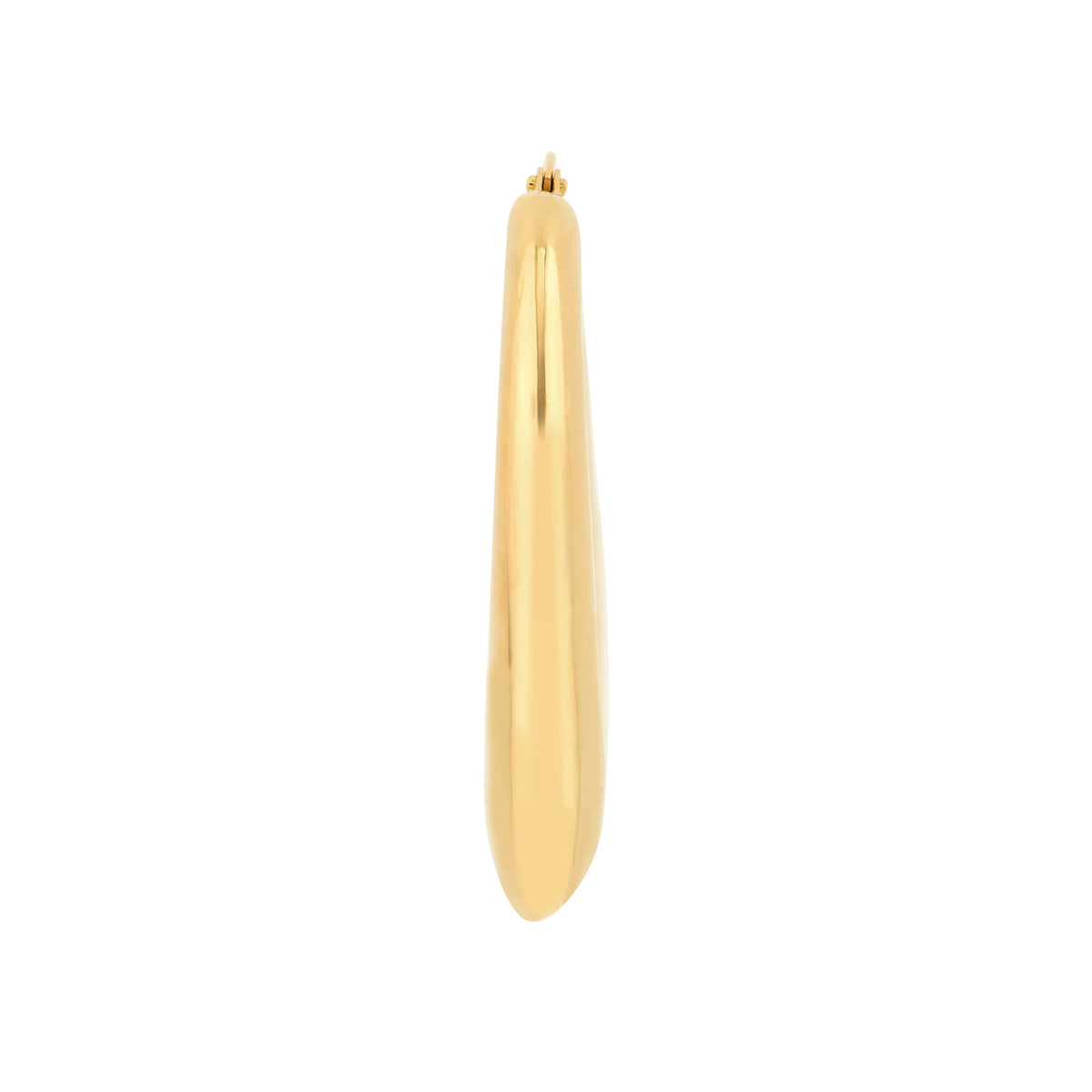 14k yellow gold graduated round puffed hoop earrings