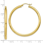 將圖片載入圖庫檢視器 10K Yellow Gold  Classic Round Hoop Earrings 45mm x 3mm
