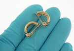 Load image into Gallery viewer, 14K Yellow Gold Non Pierced Clip On J Hoop Earrings
