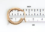 Kép betöltése a galériamegjelenítőbe: 14K Rose Gold Diamond Cut Textured Classic Round Hoop Earrings 20mm x 3mm
