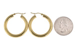 Carregar imagem no visualizador da galeria, 10K Yellow Gold Classic Round Hoop Earrings 30mm x 4mm
