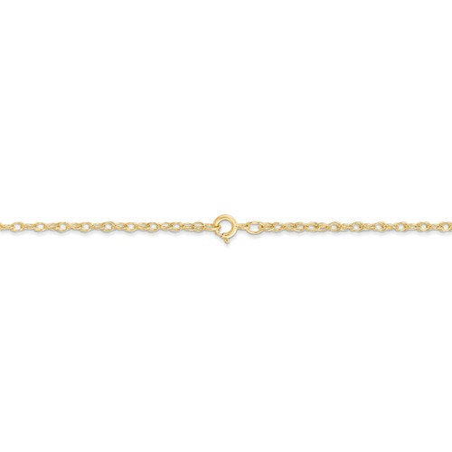 14k yellow gold 1.35mm cable rope bracelet anklet necklace choker pendant chain