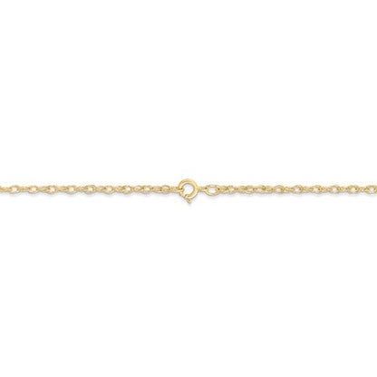 14k yellow gold 1.35mm cable rope bracelet anklet necklace choker pendant chain