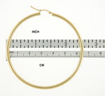 Загрузить изображение в средство просмотра галереи, 10K Yellow Gold Classic Round Hoop Earrings 65mm x 3mm
