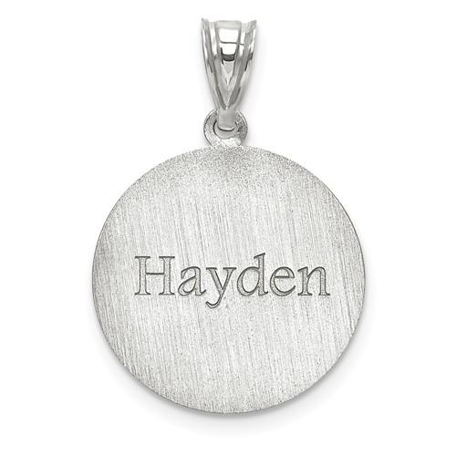 14k 10k gold sterling silver basketball personalized engraved pendant
