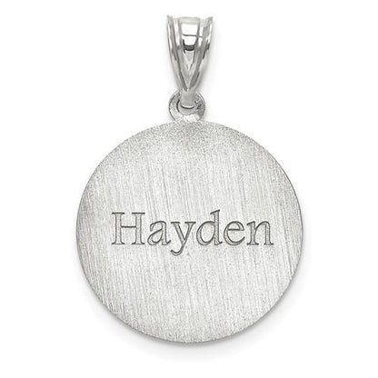 14k 10k gold sterling silver basketball personalized engraved pendant