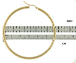 Φόρτωση εικόνας στο εργαλείο προβολής Συλλογής, 10K Yellow Gold Classic Round Hoop Earrings 60mm x 3mm
