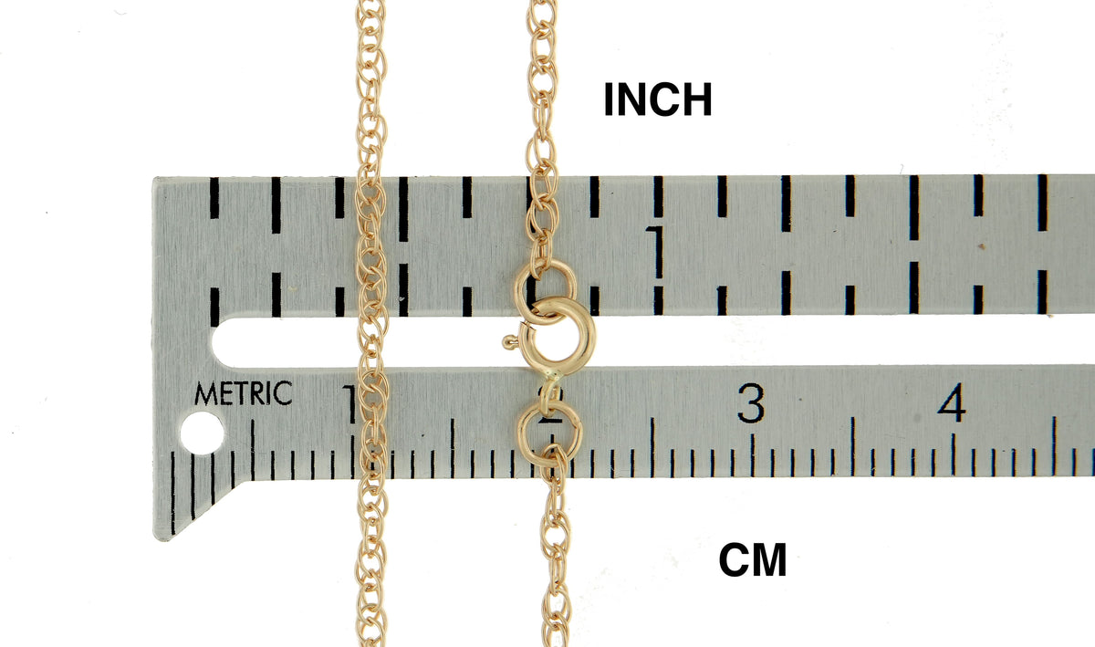 14k yellow gold 1.35mm cable rope bracelet anklet necklace choker pendant chain