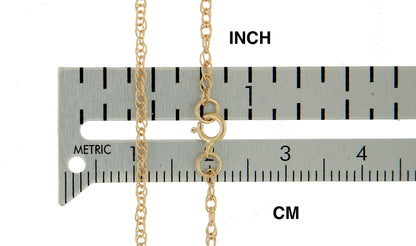 14k yellow gold 1.35mm cable rope bracelet anklet necklace choker pendant chain