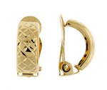 Kép betöltése a galériamegjelenítőbe: 14K Yellow Gold Non Pierced Clip On J Hoop Earrings
