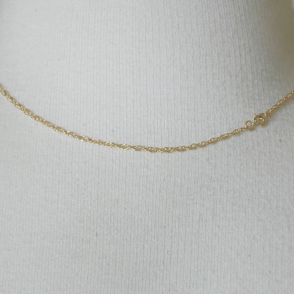 14k Yellow Gold 1.35mm Cable Rope Bracelet Anklet Necklace Choker Pendant Chain