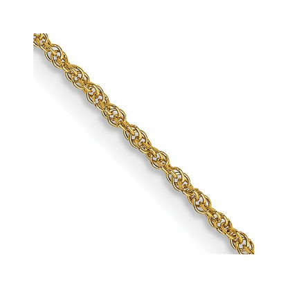 14K Yellow Gold 1.1mm Baby Rope Bracelet Anklet Choker Necklace Pendant Chain