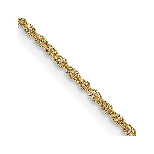 14K Yellow Gold 1.1mm Baby Rope Bracelet Anklet Choker Necklace Pendant Chain