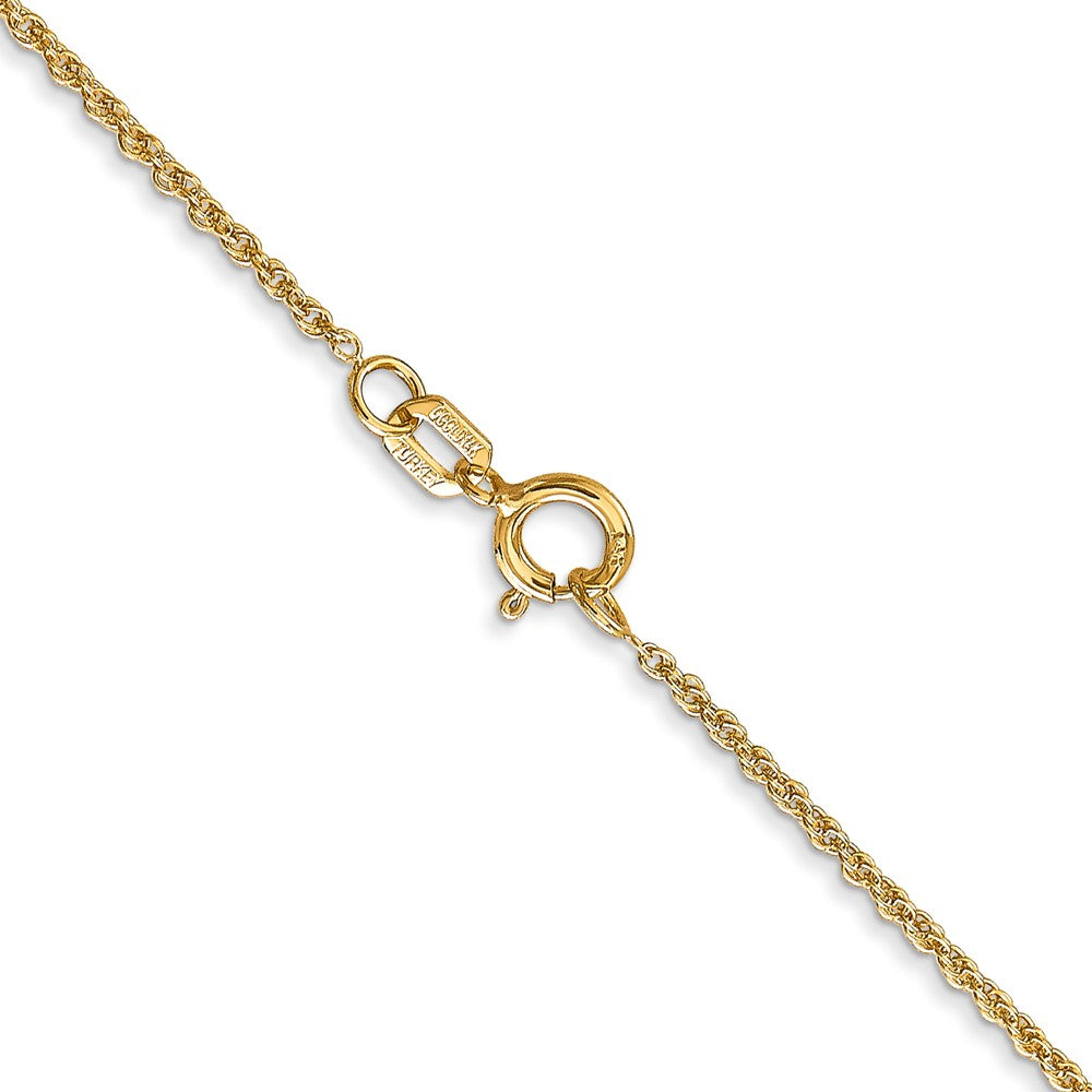 14K Yellow Gold 1.1mm Baby Rope Bracelet Anklet Choker Necklace Pendant Chain